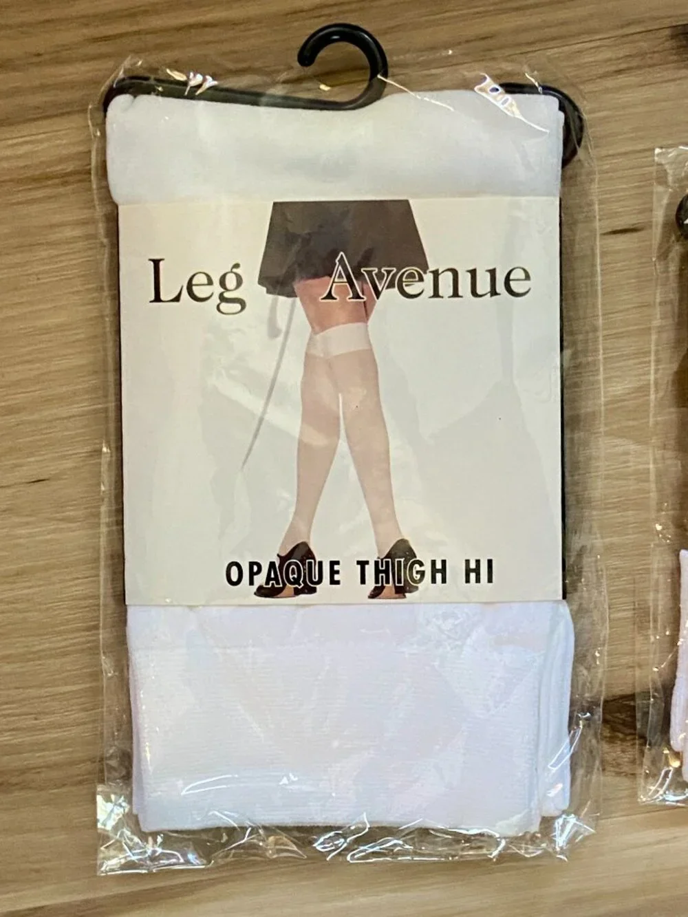 Vintage 90s Leg Avenue White Thigh High Stockings & Ankle Fashion Socks NEW Y2K